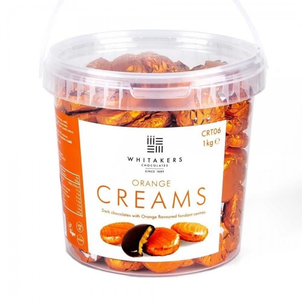 Orange Cremes - Fondant Creams Orange Foiled Whitakers Chocolates 1kg