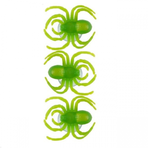 Spiders Window Suckers - Spooky Green Halloween Fun - Pack of 3