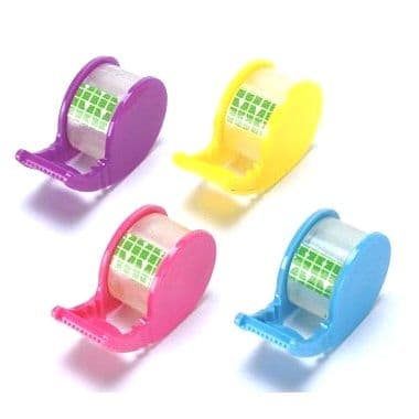 1 x Sticky TAPE Dispenser Roll - Coloured Mini Stationery