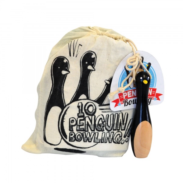 10-Pin Bowling Penguins in a Bag  House Of Marbles - Age 3 Plus