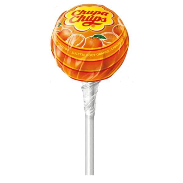 10 x Orange Flavour Chupa Chups Lolly Sweets Lollies 12g Each
