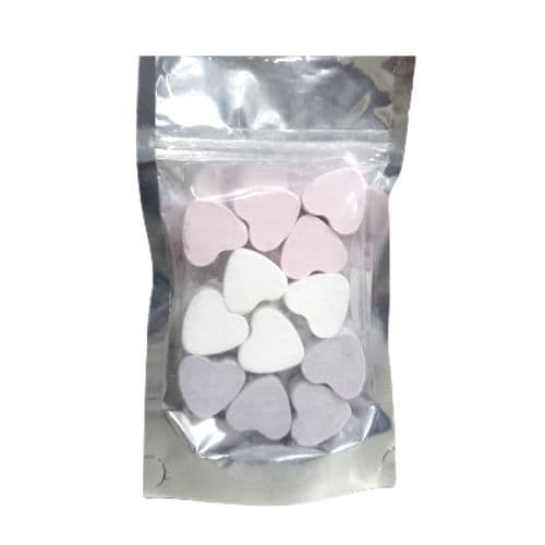 12 x Lavender Rose Snowmusk Mini Hearts Fizzers Bath Bubble & Beyond 10g