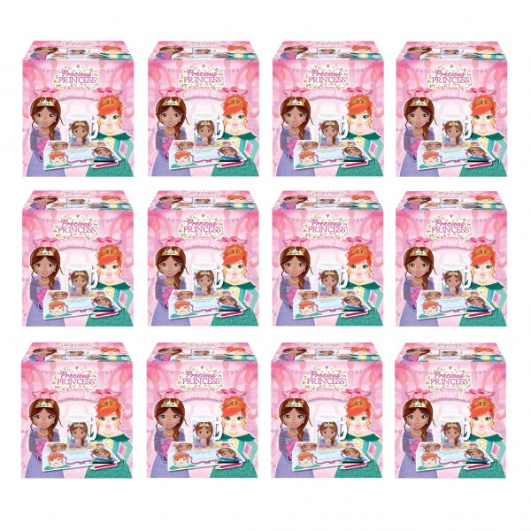 12 x  Princess Colouring Mugs - Colour Your Own Arts & Crafts - Wholesale Bulk Buy