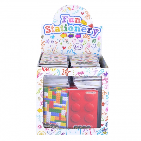 168 x Brickz Bricks Notebooks Notepads Jotters - Wholesale Bulk Buy Henbrandt