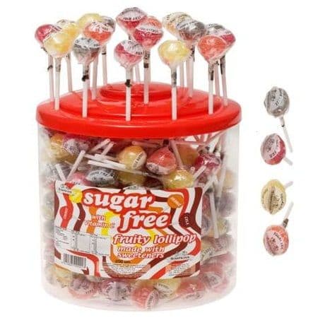 200 x Sugar Free Fruity Lolly Vitamin C - Simpkins Sweets Lollies Wholesale Bulk Buy Tub