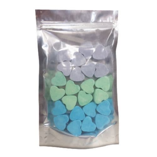 24 x Jasmine Passion Fruit Seakay Mini Hearts Fizzers Bath Bubble & Beyond 10g