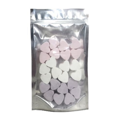 24 x Lavender Rose Snowmusk Mini Hearts Fizzers Bath Bubble & Beyond 10g
