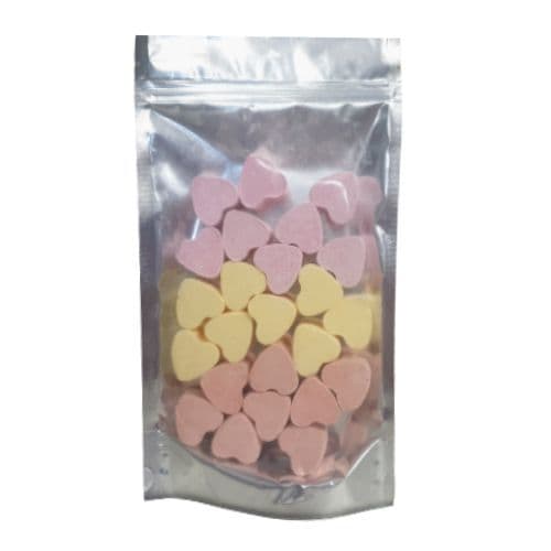 24 x Lemon Mango Strawberry Mini Hearts Fizzers Bath Bubble & Beyond 10g