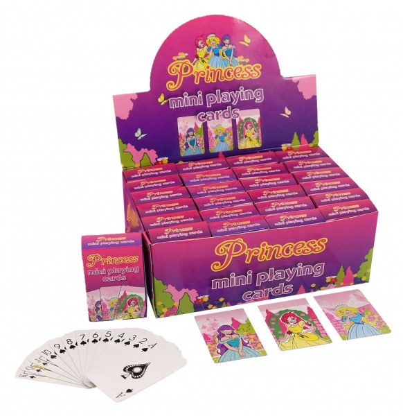 24 x Princess Themed Mini Packs Playing Cards - Wholesale Bulk Buy Party Bag Fillers