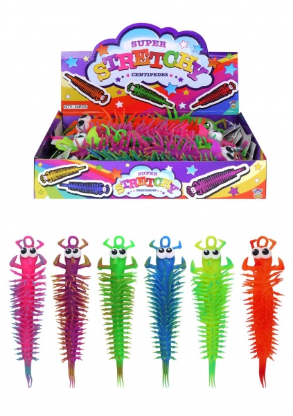 24 x Super Stretchy Centipedes Large Stretchies - Wholesale Bulk Buy Henbrandt
