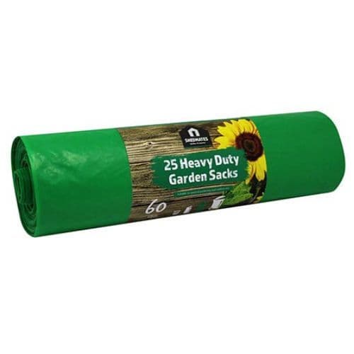 25 Green Heavy Duty Garden Sacks 60l Kingfisher Gardening Shedmates (80cm x 60cm)