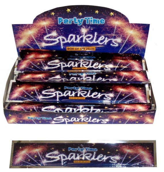 25cm Hand Held Sparklers (6 Pack) Party Time
