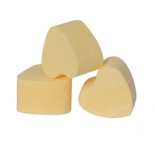 30 x Lemon Yellow Mini Bath Hearts Fizzers Bath Bubble & Beyond 10g