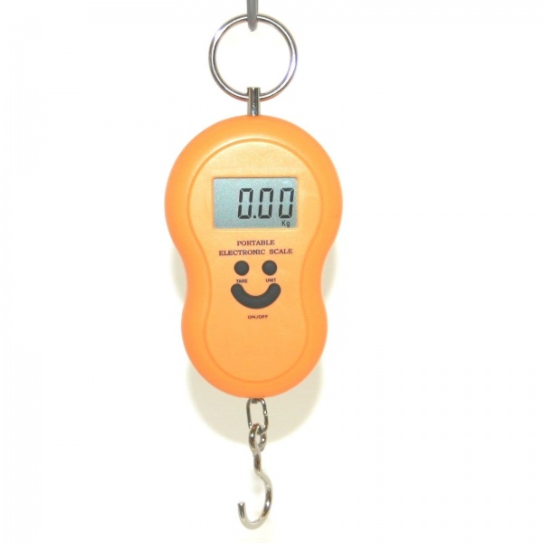 40kg Portable Electronic Scales For Luggage Postage Fishing etc (Assorted Colours)