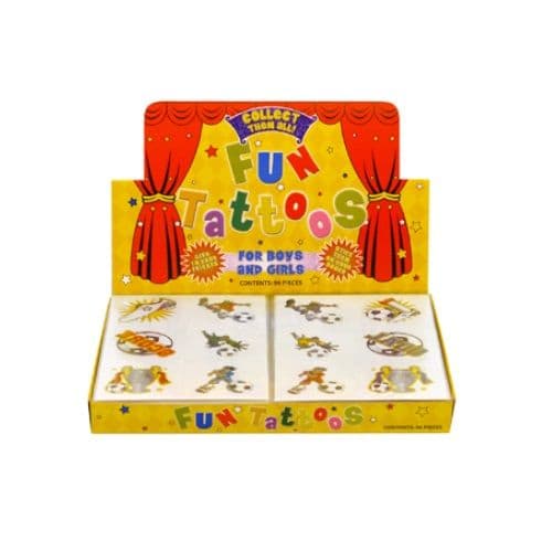 48 x Football - Packs of 12 Mini Tattoos Wholesale Box
