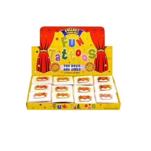 48 x Jungle - Packs of 12 Mini Tattoos Wholesale Box