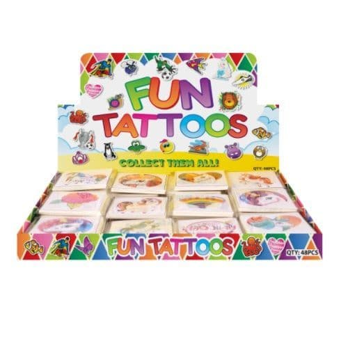 48 x Unicorns - Packs of 12 Mini Tattoos Wholesale Box