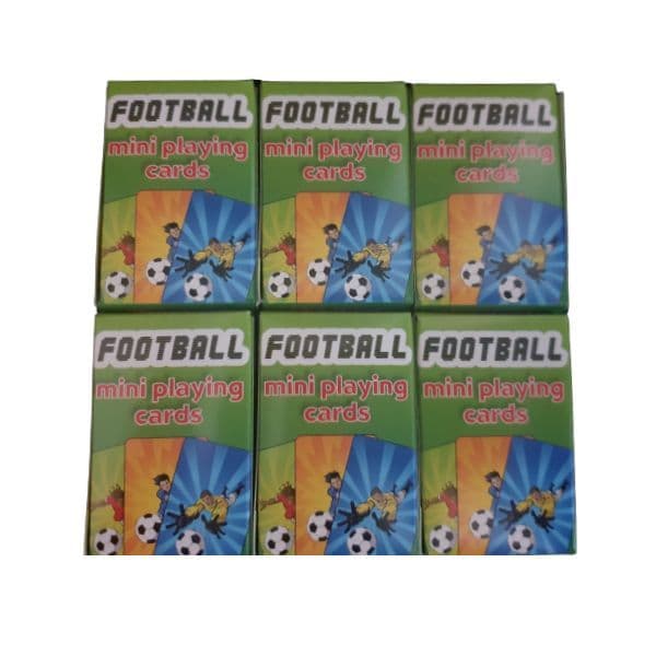 6 x  Football Themed Mini Packs Playing Cards Henbrandt