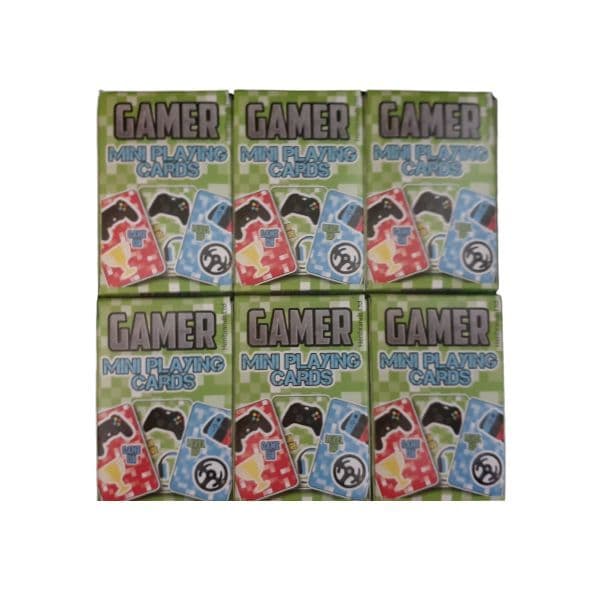 6 x  Gamer Themed Mini Packs Playing Cards Henbrandt