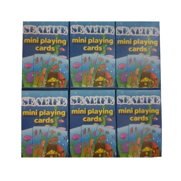 6 x  Sealife Themed Mini Packs Playing Cards Henbrandt