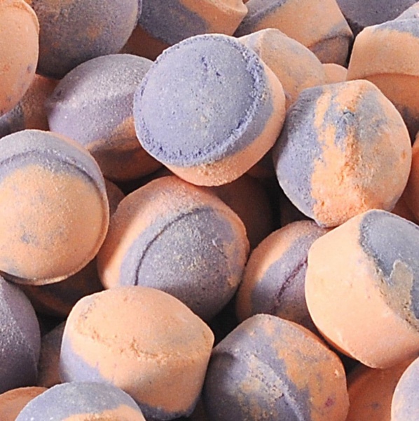 70 x Orange Patchouli Mini Bath Marbles Fizzers Bath Bubble & Beyond 10g