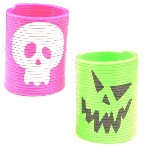 72 x Springs Slinky Coils HALLOWEEN (Black Green Orange or Purple) Wholesale Party Bag Toys