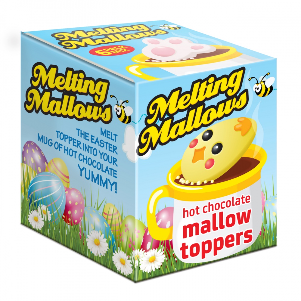 Easter Melting Mallows Hot Chocolate Marshmallow Toppers Rose Confectionery 60g