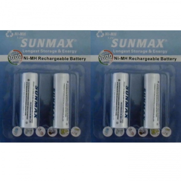 AA Long Life Rechargeable Ni-MH 1.2v Batteries 2100 mAh (Pack of 4)