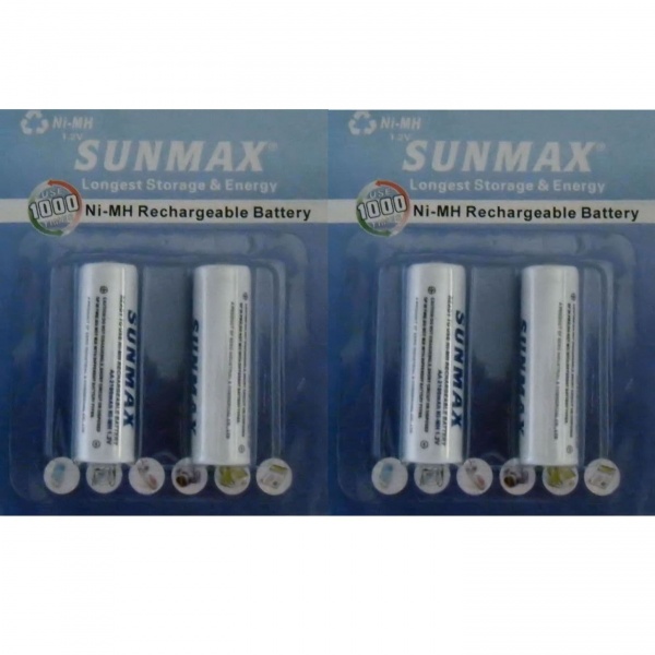 AA Long Life Rechargeable Ni-MH 1.2v Batteries 2100 mAh (Pack of 4)