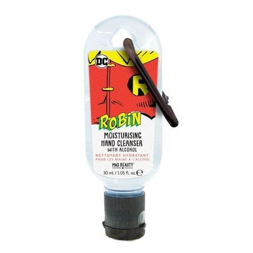 Amber & Ginseng Robin DC Comics Clip & Clean Moisturising Travel Hand Cleanser Gel 30ml Mad Beauty