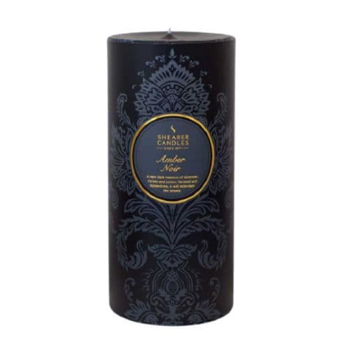 Amber Noir Scented Pillar Candle - Shearer Candles