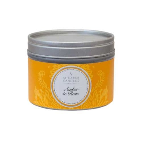 Amber & Rose Scented Filled Tin - Shearer Candles