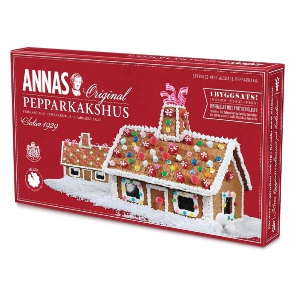 Annas Gingerbread House Kit Original Swedish Pepparkshus Ginger Biscuits 300g