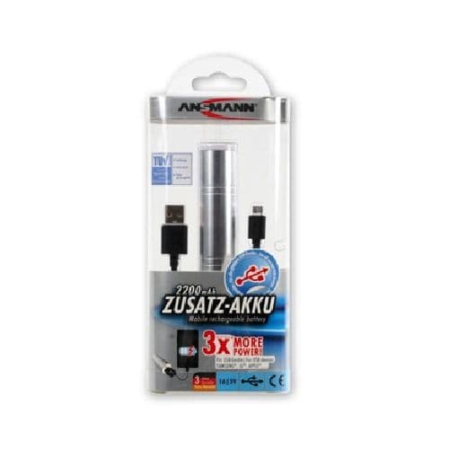 Ansmann Micro USB Universal Mobile Battery Pack - Rechargeable Lithium Power Pack