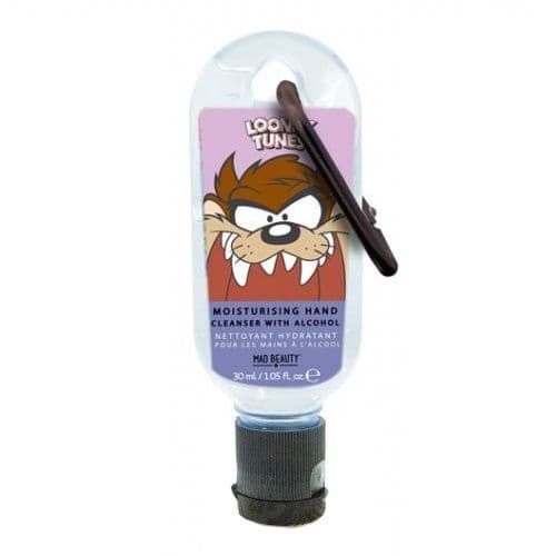 Aqua Taz Looney Tunes Clip & Clean Moisturising Travel Hand Cleanser Gel 30ml Mad Beauty