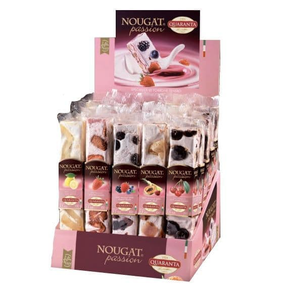 Assorted Fruits Deluxe Soft Nougat Italian Sweets Quaranta 100g (Pack of 5)
