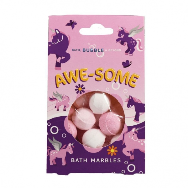 Awe-some Novelty Bath Marbles Fizzer  Unicorn Gift Box  Bath Bubble & Beyond 144g (1)