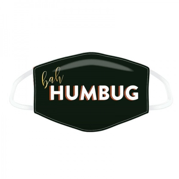 Bah Humbug Christmas Reusable Adult Face Covering Washable 2 Layer Soft Mask