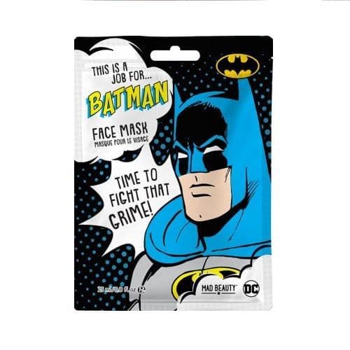 Batman Black Tea Scented DC Comics Sheet Face Mask Mad Beauty