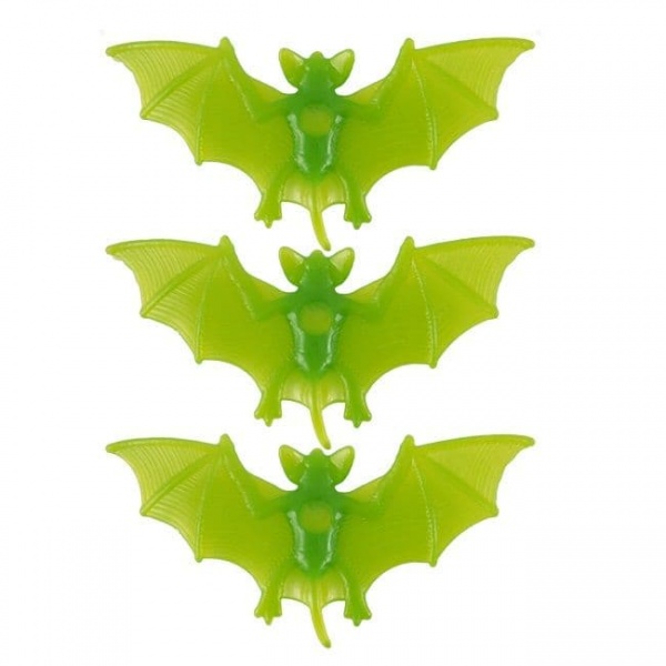 Bats Window Suckers - Spooky Green Halloween Fun - Pack of 3