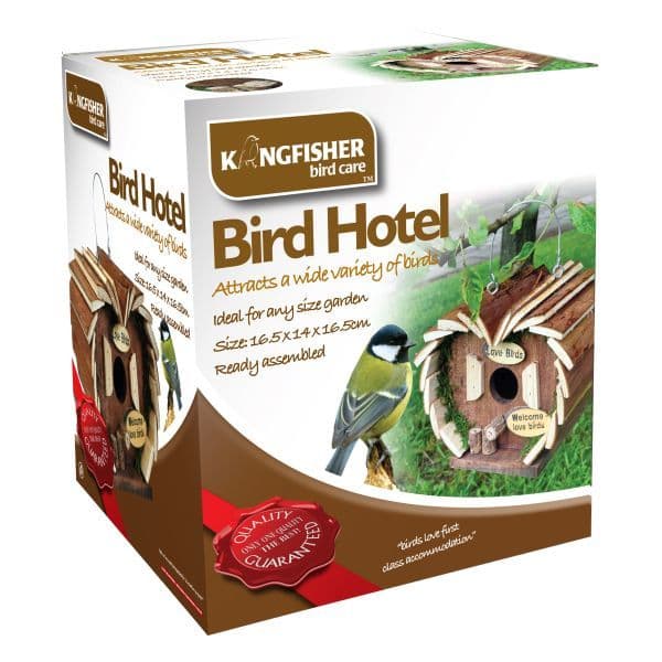 Bird Hotel - Wooden Hanging Box Home For Wild Birds Kingfisher Bird Care