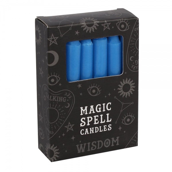Blue Wisdom Magic Spell / Angel Chimes Candles  Spirit of Equinox (Pack of 12)