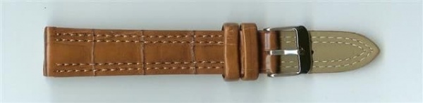 Brown Leather Watch Strap 18mm (Silver Buckle)