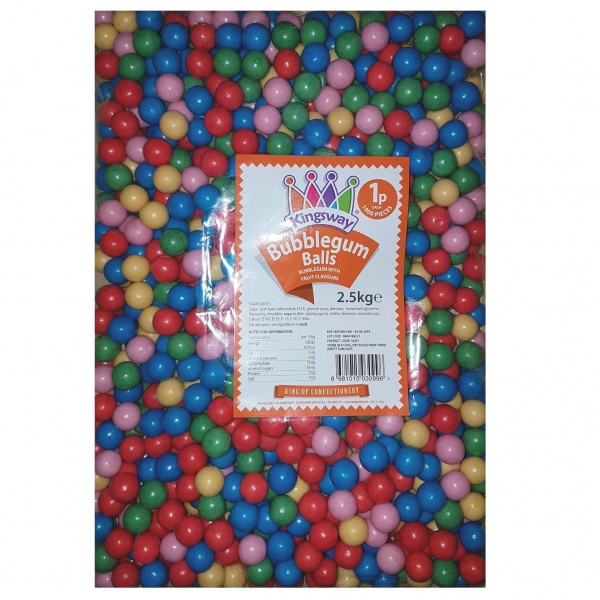 Bubblegum Balls - Mini Gumball Machine Refills Kingsway Wholesale Bulk Buy Bag 2.5kg