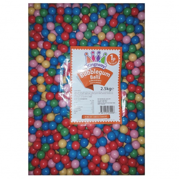 Bubblegum Balls - Mini Gumball Machine Refills Kingsway Wholesale Bulk Buy Bag 2.5kg