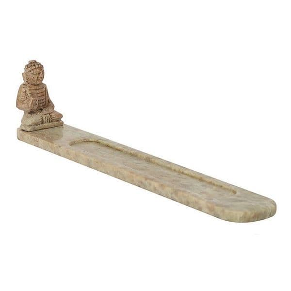 Buddha Carved Soapstone Incense Sticks Burner Ash Catcher