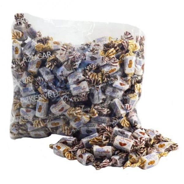 Caribbean Mix Toffee Chews Sugar Free Jellies Gums Sweets De Bron 1kg