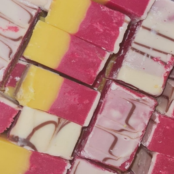 Cherry Bakewell Flavour Luxury Hand Made Fudge Factory