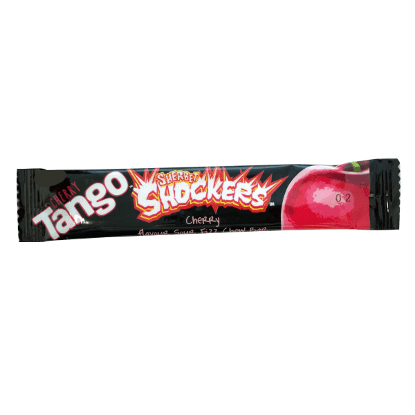 Cherry, Orange or Blue Raspberry - Tango Sherbet Shockers Sweets Chew Bar 11g