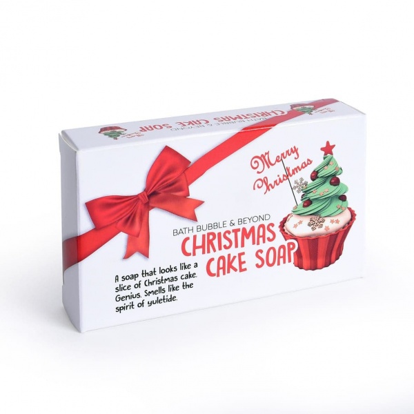 Christmas Cake Glycerin Soap Slice - Bath Bubble & Beyond 120g